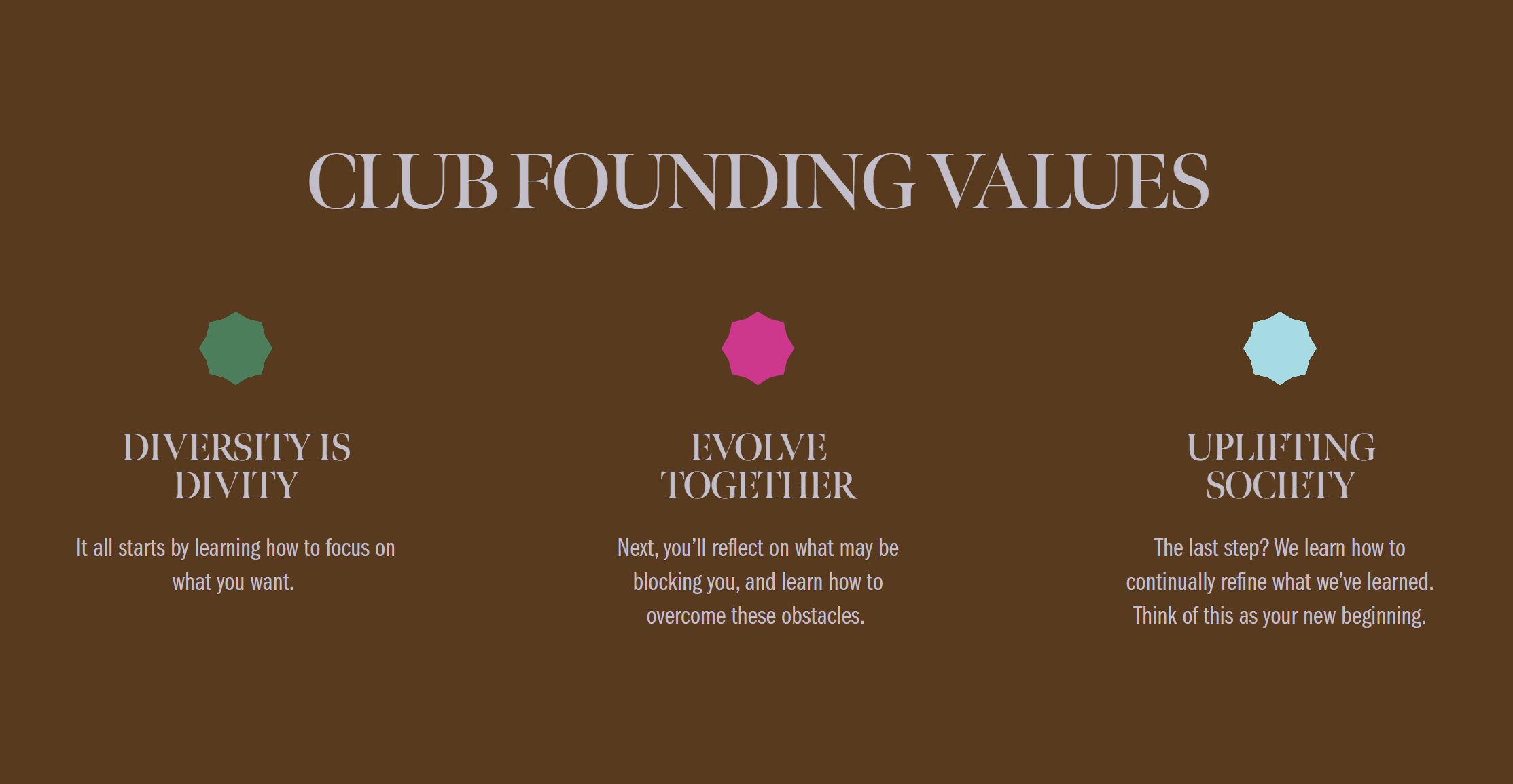 Club Founding Values